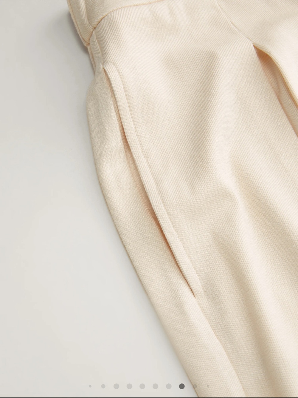 Off-Shoulder Cream Wide-Leg Set - Picture 7 of 7